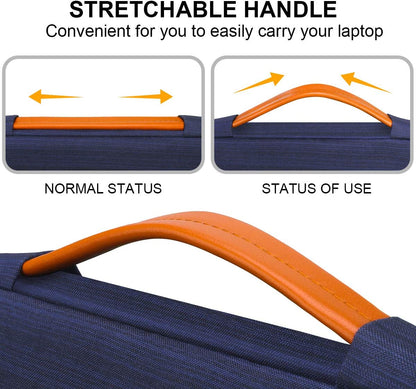 360° Protective Laptop Sleeve Case for 16 Inch New Macbook Pro M4/M3/M2/M1 Pro/Max A3403 A3186 A2991 A2780 A2485 A2141 2024-2019, 15 Inch Surface Laptop 7Th Copilot+Pc/6/5/4/3 Computer Bag, Blue